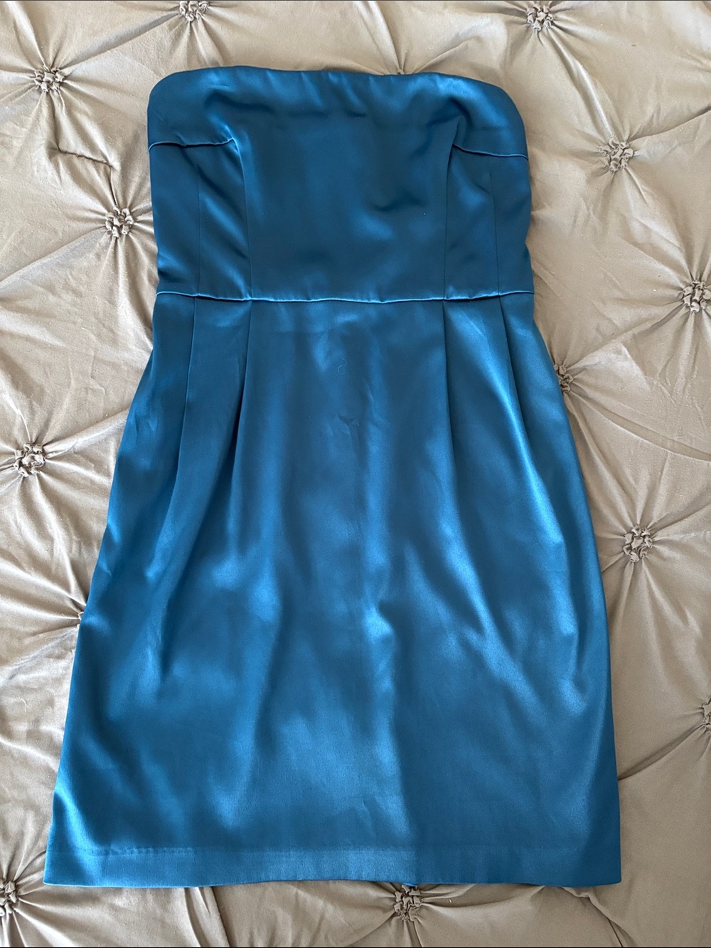 Strapless Teal Dress (was a size 12 but altered to a size 8)